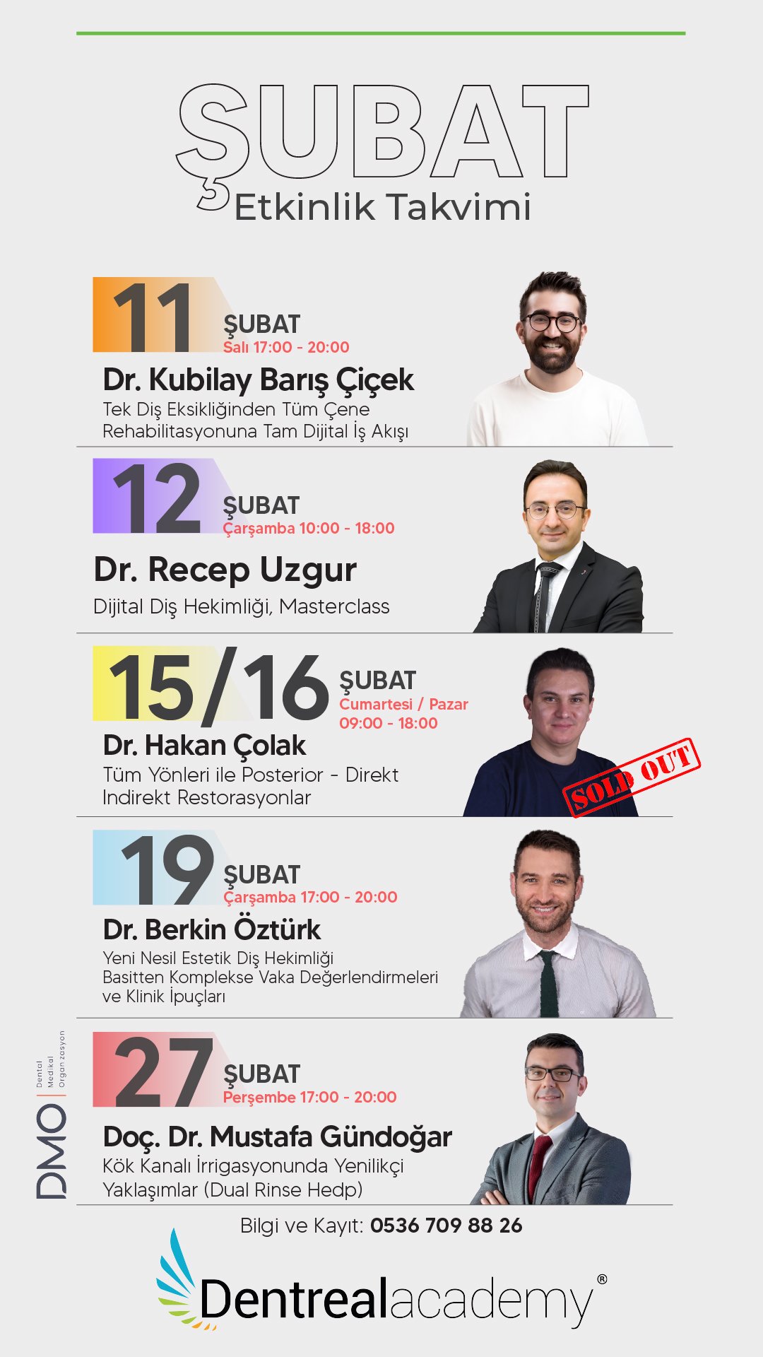 dentrealacademy 2025 şubat eğitimleri