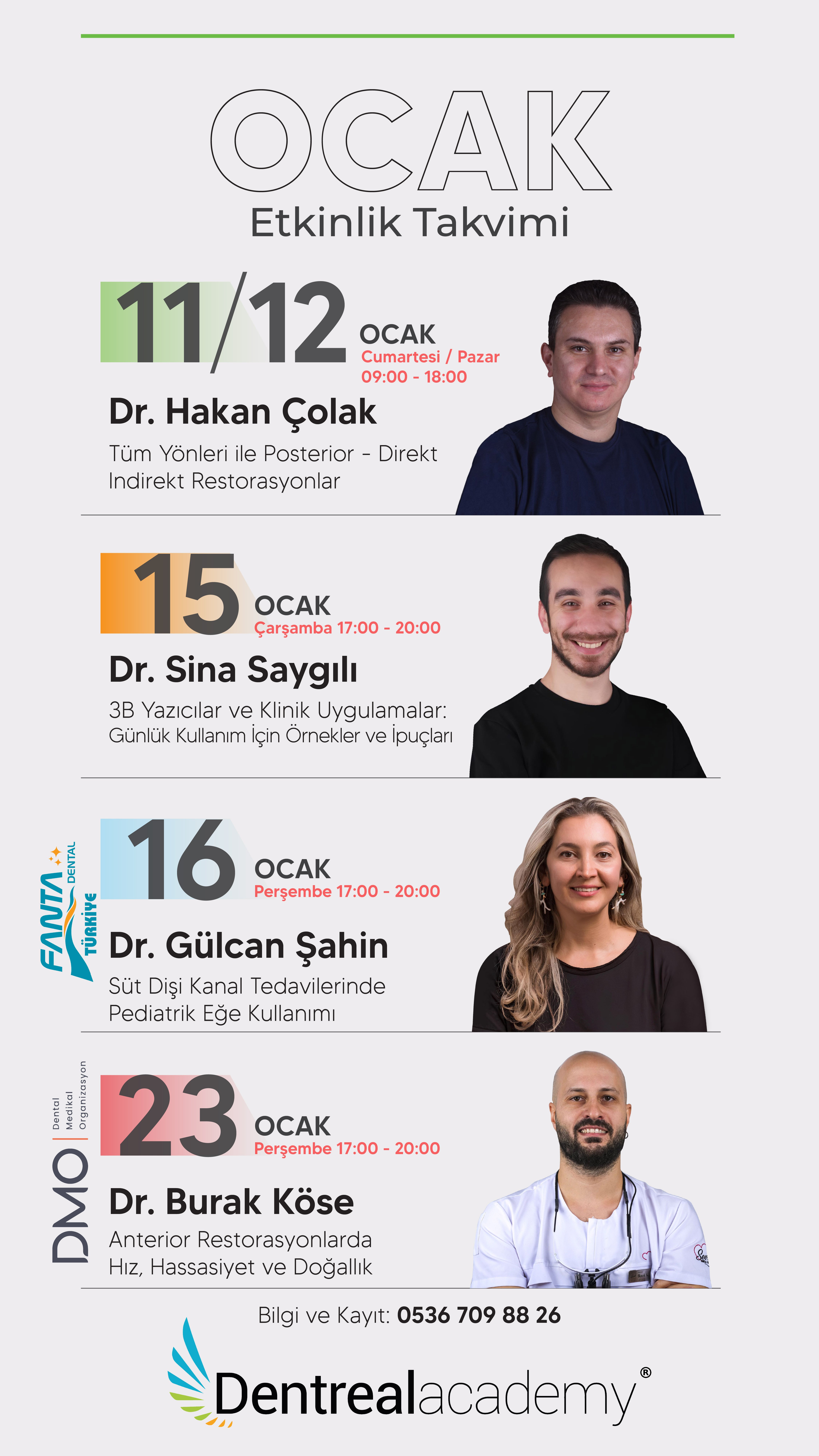 dentrealacademy 2025 ocak eğitimleri