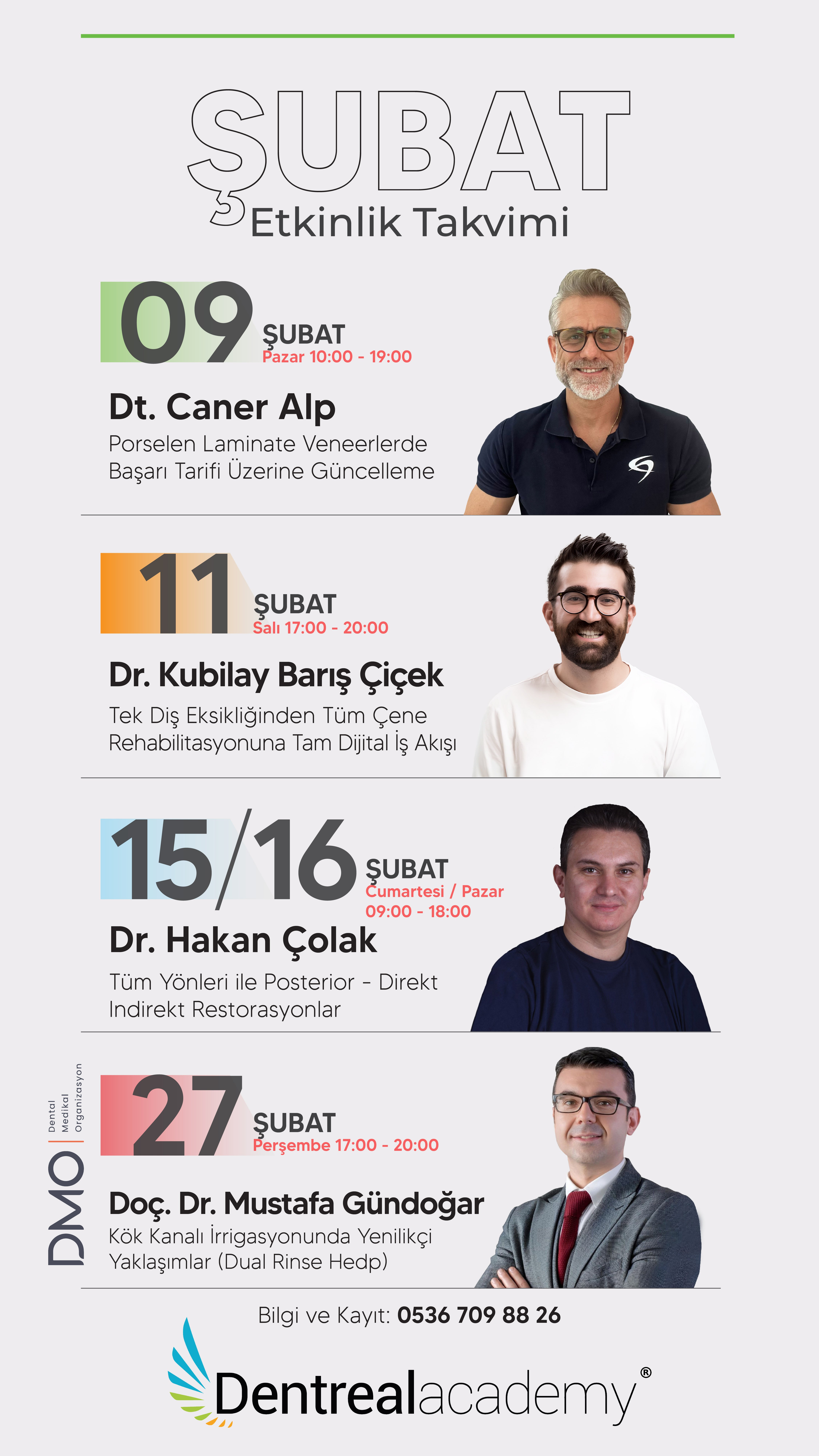 dentrealacademy 2025 şubat eğitimleri